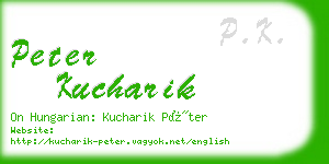 peter kucharik business card